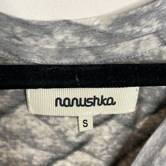 Nanushka | Women’s Grey Printed Wide Neck Top Size Small - Picture 4 of 6